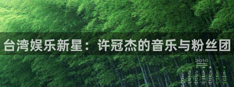台湾娱乐新星：许冠杰的音乐与粉丝团